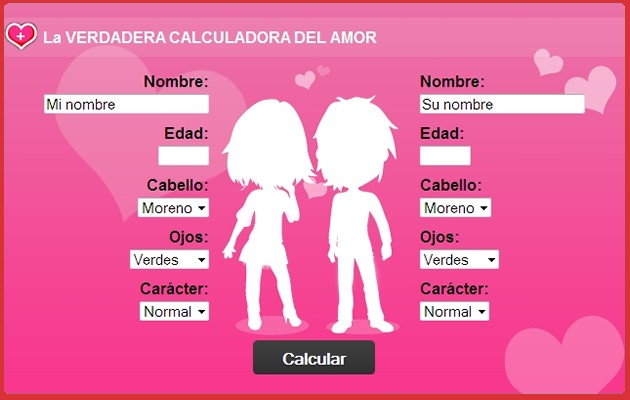 Juego de porcentajes de amor