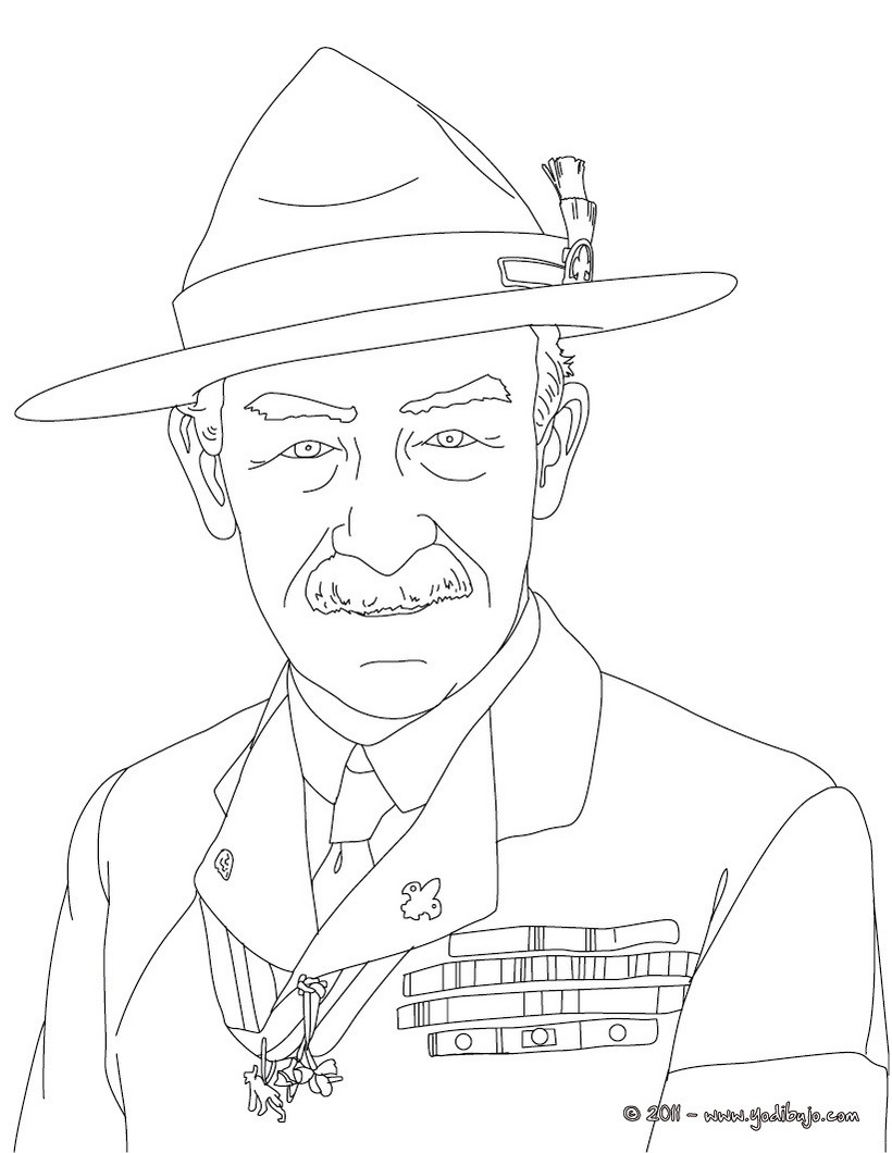 ROBERT BADEN POWELL para colorear