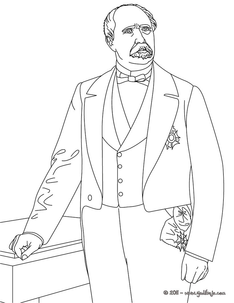 Presidente PATRICE DE MAC MAHON para colorear