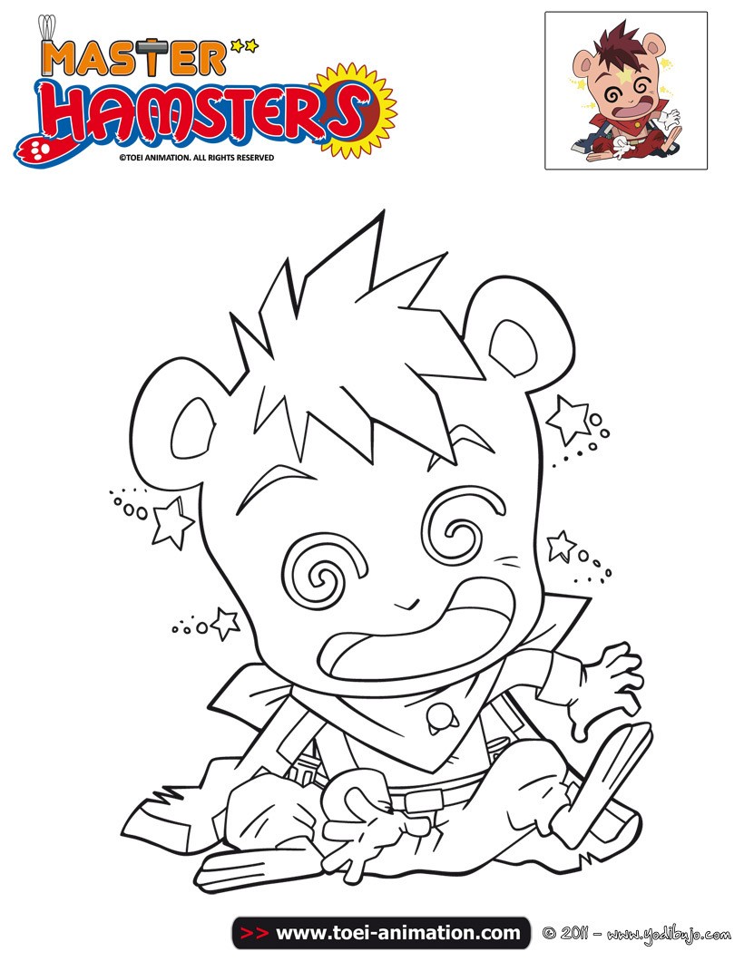 Dibujo de GAUDI para colorear Master Hamsters