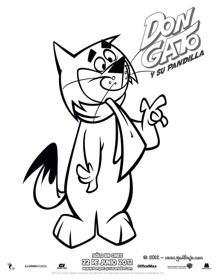 Dibujos para colorear panza un aliado don gato - es.hellokids.com