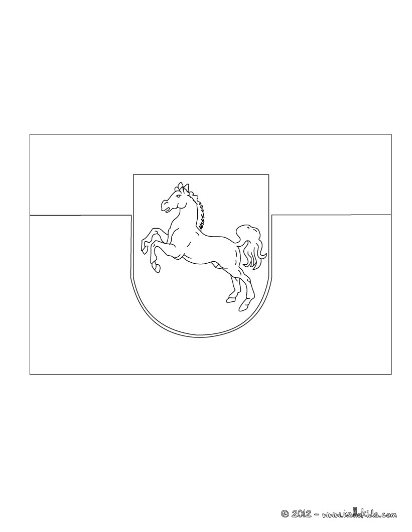 Dibujos para colorear escudo de baja sajonia es