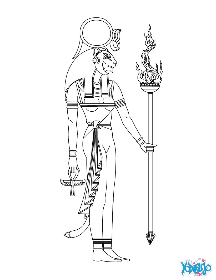Богиня Бастет в древнем Египте рисунок
