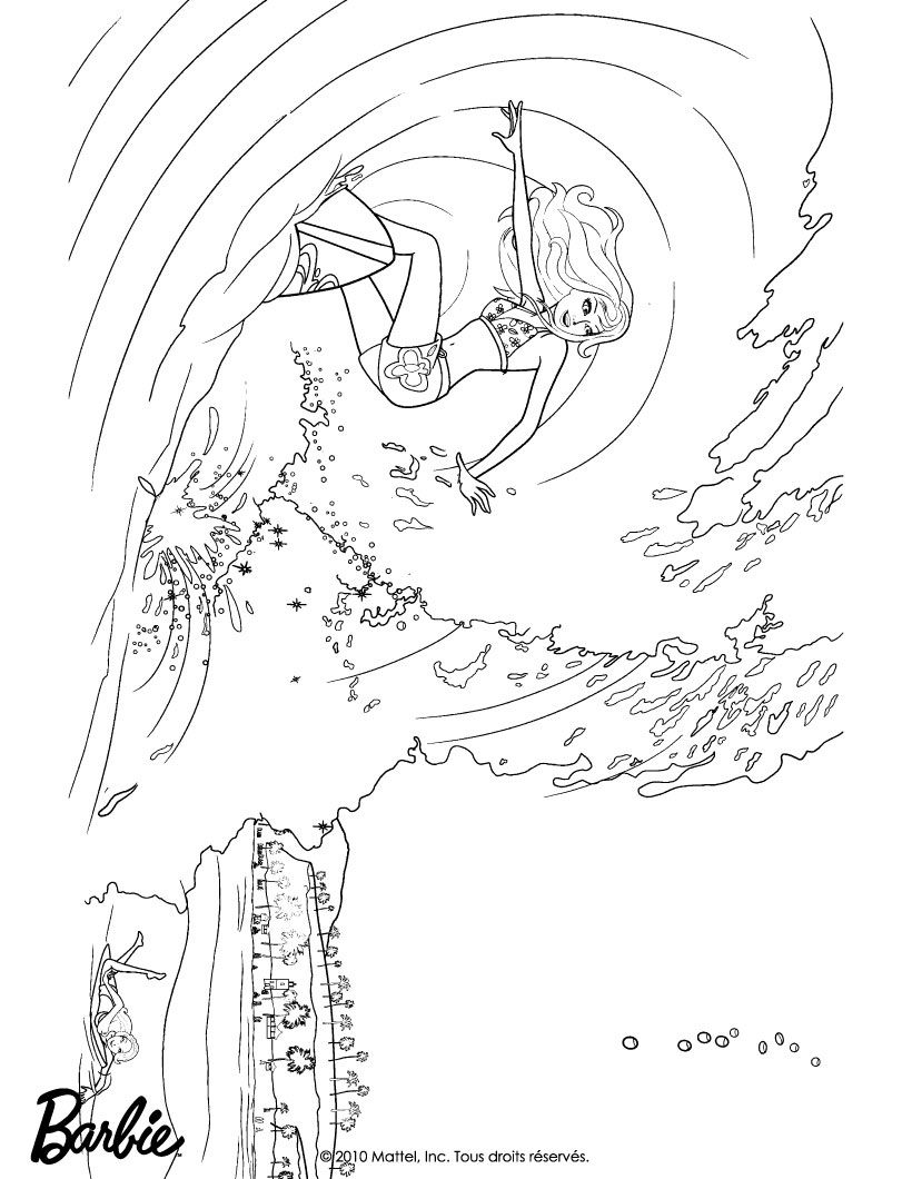 Dibujos de BARBIE Una aventura de Sirenas para colorear