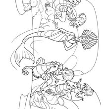 Dibujo de ERIS la reina mala de las sirenas para pintar