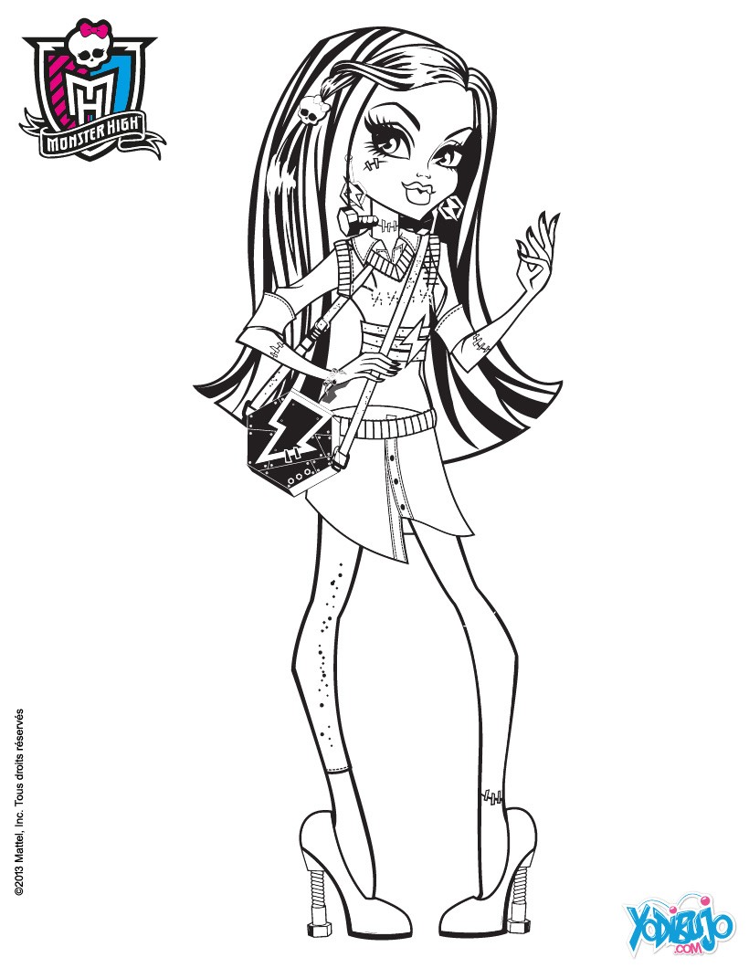 Monster High Coloring Pages Frankie Dibujos Para Colorear Frankie