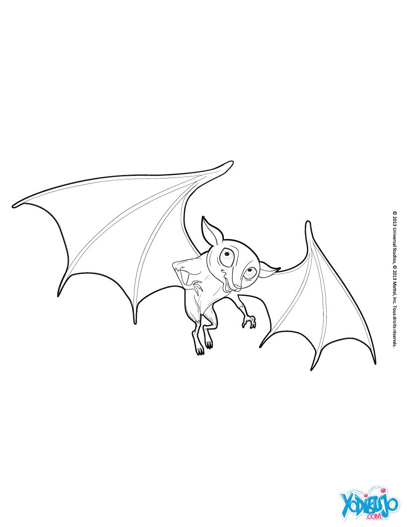 Dibujos para colorear el murciélago de henna 