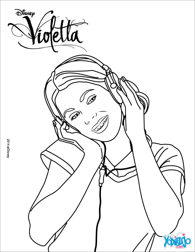 Dibujos para colorear violetta al studio 21 - es.hellokids.com