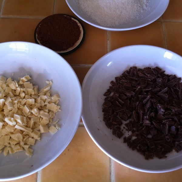 Cocinar con niños : Verrine de 2 Chocolates y Coco