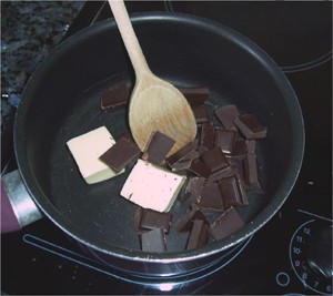 Cocinar con niños : Comida de Pascua y receta de chocolate fundido.