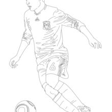 Dibujo para colorear : Andres Iniesta