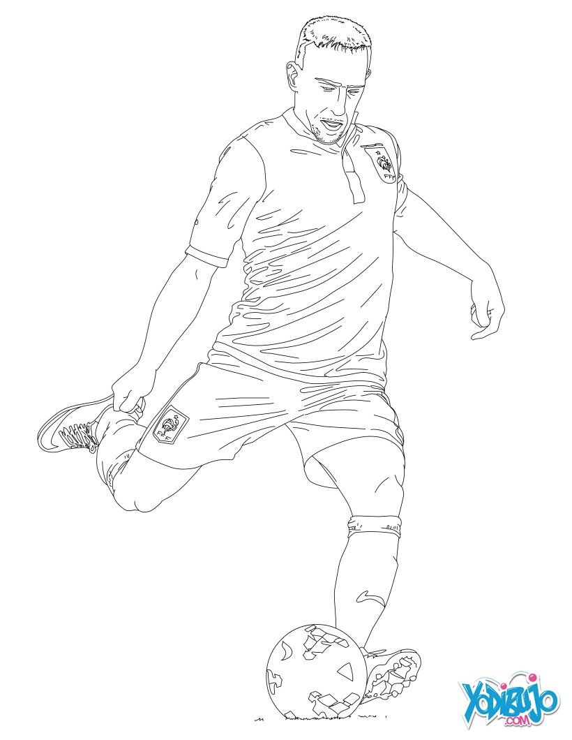 Dibujos para colorear franck ribery - es.hellokids.com