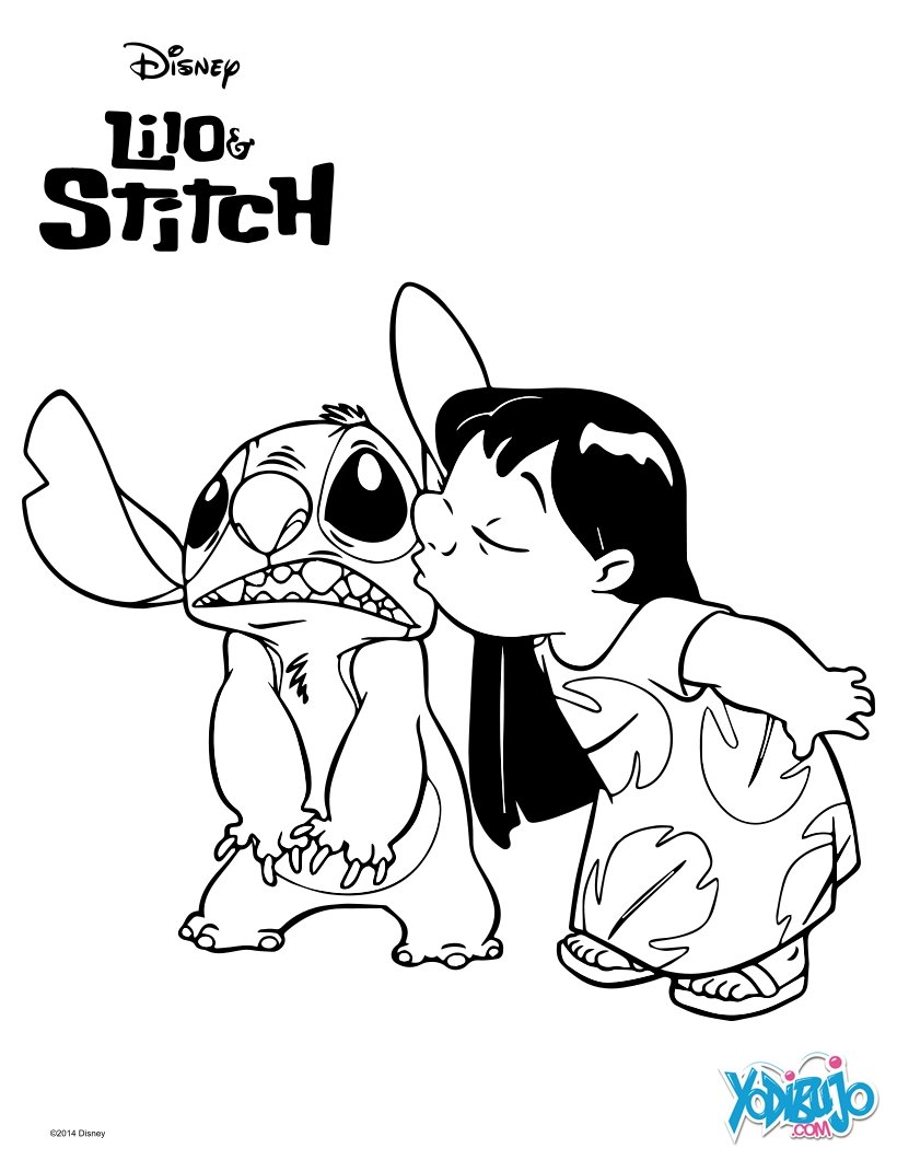 Dibujos Para Colorear Los Compañeros Lilo Y Stitch