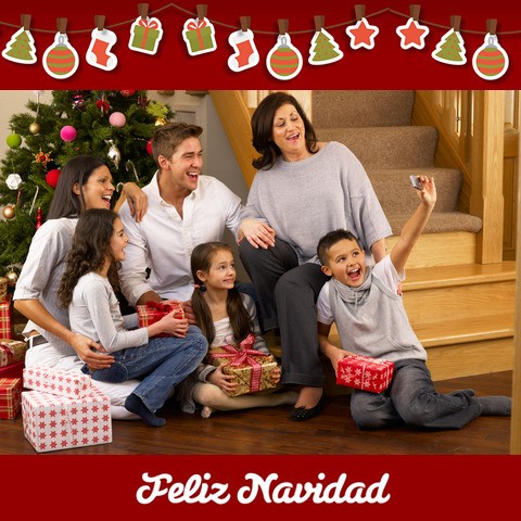 El hogar es donde la familia se diviérte en Navidad