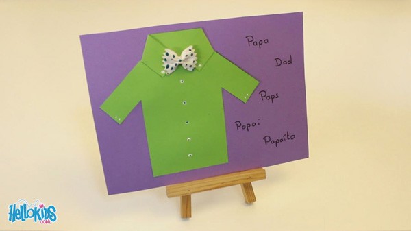 Carta camisa de papá