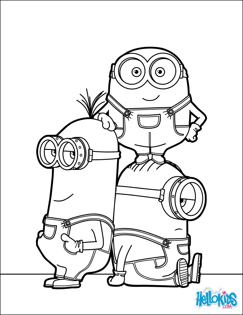 images of coloring pages minions rocking - photo #38
