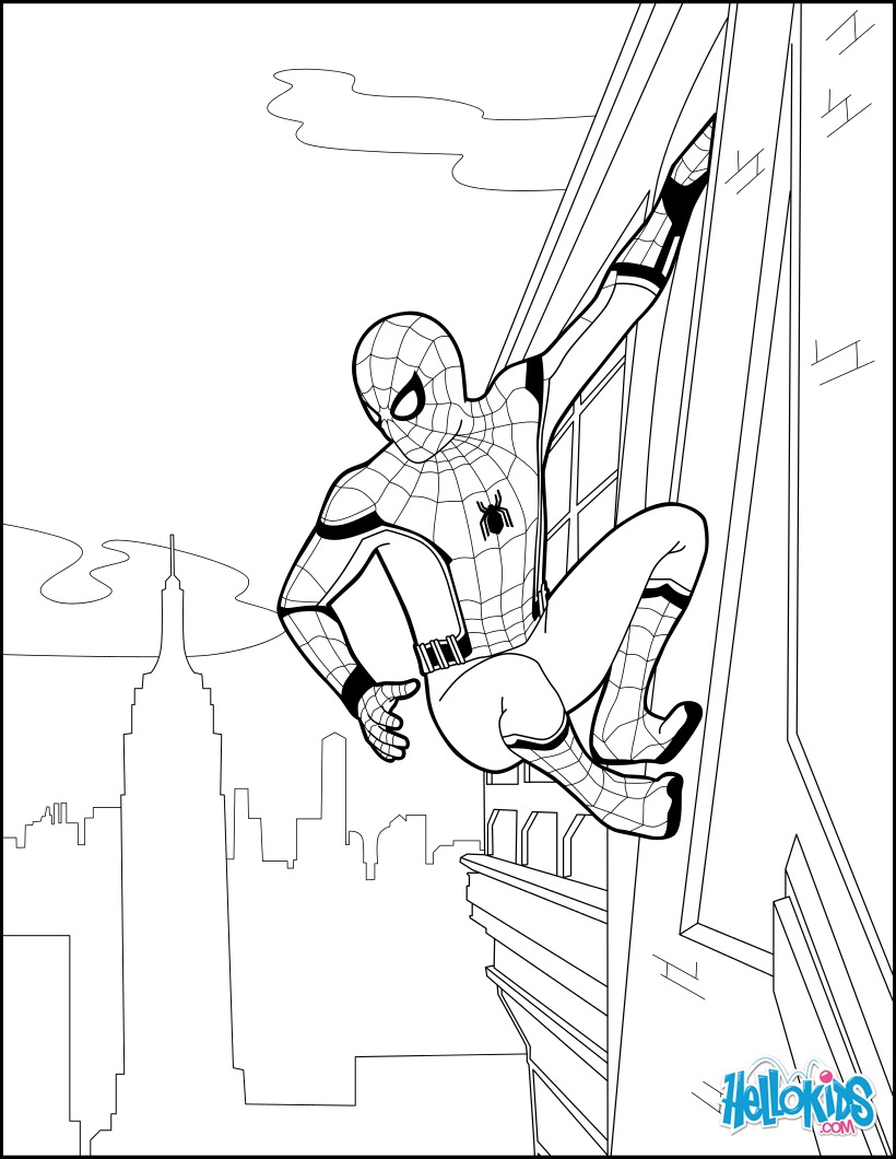 Dibujos Para Colorear Spiderman Homecoming 2 Es hellokids