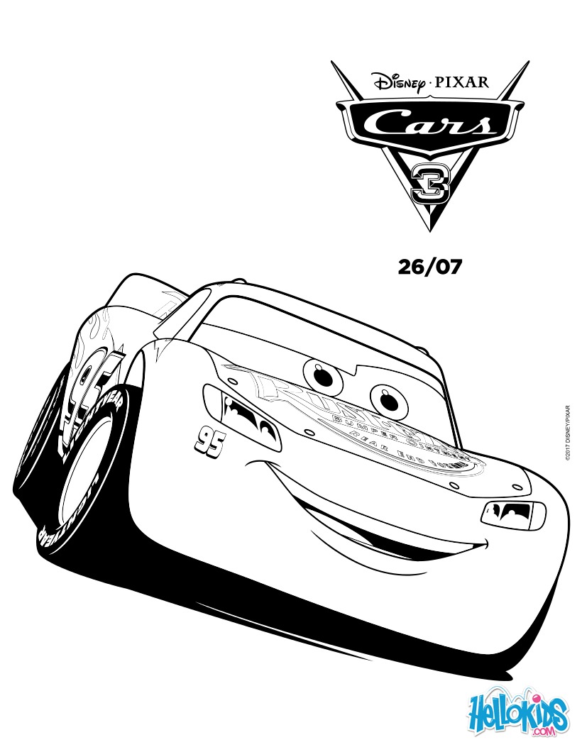 dibujos para colorear cars 3 flash mcqueen race  es