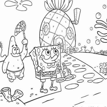 Dibujos para pintar BOB ESPONJA - Dibujos para colorear - Imprime