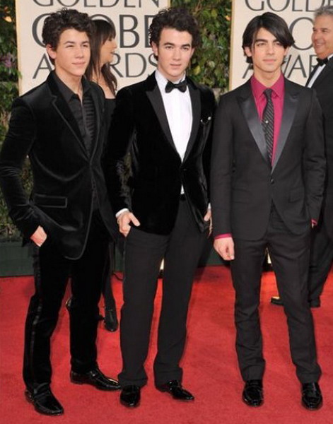 Los Jonas Brothers en los Globo de Oro 2009 Los Jonas Brothers en los Globo de Oro 2009