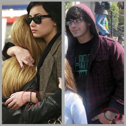 Jonas Demi Lovato on Joe Jonas Demi Lovato Friendship Bracelets