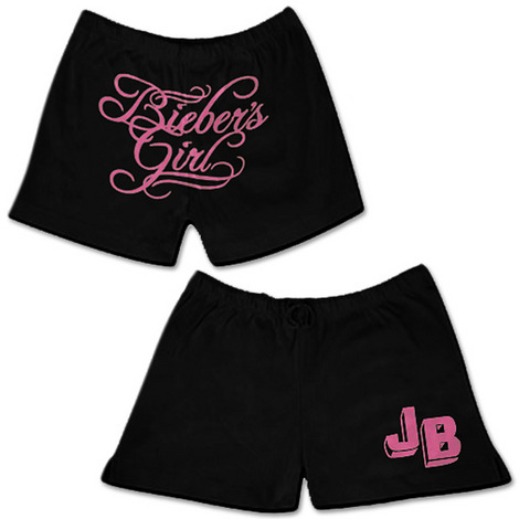 Justin Bieber Script Logo Black Cheer Shorts