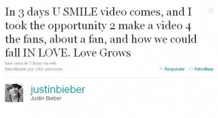 JUSTIN BIEBER ESTRENAR&Aacute; U SMILE EL JUEVES 30