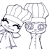 Los cocineros en ciernes - Dibujos para colorear PERSONAJES FAMOSOS - Colorear
