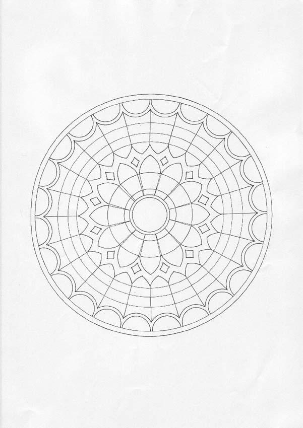 Dibujos para colorear mandala vitral - es.hellokids.com