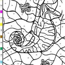 Juego de pintar IGUANA - Juegos divertidos - Juegos para IMPRIMIR - Juegos de PINTAR - Juegos de pintar ANIMALES - Juegos de pintar ANIMALES SALVAJES