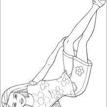 Barbie relajada - Dibujos para Colorear y Pintar - Dibujos para colorear PERSONAJES - PERSONAJES ANIME para colorear - Dibujos BARBIE para colorear