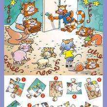 Juego de rompecabezas CARNAVAL - Juegos divertidos - Juegos para IMPRIMIR - Juegos de OBSERVACION - Juegos de ROMPECABEZAS para imprimir