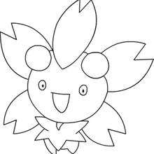 Dibujo Cherimu - Colorear - DIBUJOS ANIMADOS: dibujos para colorear - MANGA: dibujos para colorear - Pokemon: dibujos para pintar