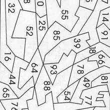 Dibujo multiplicar y pintar - Juegos divertidos - Juegos para IMPRIMIR - Juegos de PINTAR - Calcular: Dibujos mágicos