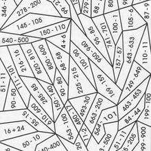 Dibujo sustraer y pintar - Juegos divertidos - Juegos para IMPRIMIR - Juegos de PINTAR - Calcular: Dibujos mágicos