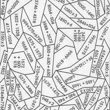 Dibujo adicionar, sustraer y colorear - Juegos divertidos - Juegos para IMPRIMIR - Juegos de PINTAR - Calcular: Dibujos mágicos