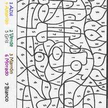 Dibujo colorear y calcular - Juegos divertidos - Juegos para IMPRIMIR - Juegos de PINTAR - Calcular: Dibujos mágicos