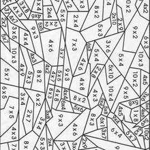 Dibujo  multiplicar y colorear - Juegos divertidos - Juegos para IMPRIMIR - Juegos de PINTAR - Calcular: Dibujos mágicos