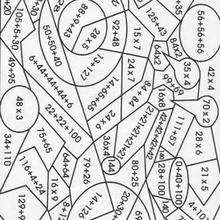 Dibujo colorear y multiplicar - Juegos divertidos - Juegos para IMPRIMIR - Juegos de PINTAR - Calcular: Dibujos mágicos