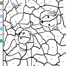 Juego de pintar FAMILIA DE OSOS