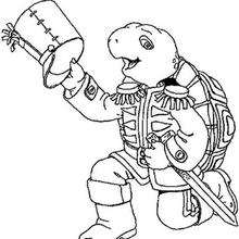 Franklin 44 - Dibujos para Colorear y Pintar - Dibujos para colorear PERSONAJES - PERSONAJES ANIME para colorear - Franklin la tortuga para pintar