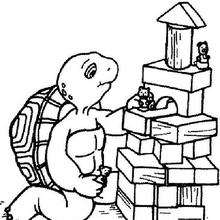 Franklin 50 - Dibujos para Colorear y Pintar - Dibujos para colorear PERSONAJES - PERSONAJES ANIME para colorear - Franklin la tortuga para pintar