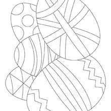 Los huevos de chocolate - Dibujos para Colorear y Pintar - Dibujos para colorear FIESTAS - Dibujos para colorear PASCUA - Dibujos para colorear HUEVOS DE PASCUA