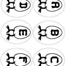 letras del abecedario huevo A B C D E F