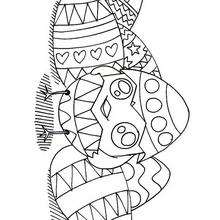 Dibujo para colorear huevos de Pascua - Dibujos para Colorear y Pintar - Dibujos para colorear FIESTAS - Dibujos para colorear PASCUA - Dibujos para colorear HUEVOS DE PASCUA