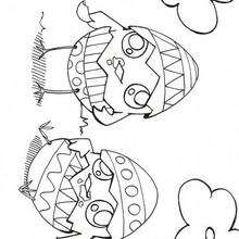 Los pollitos de Pascua - Colorear - Dibujos para colorear PASCUA - Dibujos para colorear GALLINA DE PASCUA