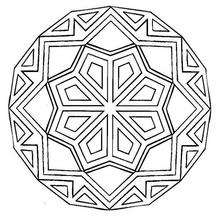 Mandala Rombos y líneas - Dibujos para Colorear y Pintar - Dibujos para colorear MANDALAS - MANDALAS para niños para colorear