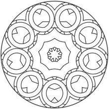 Rosetón con círculos - Dibujos para Colorear y Pintar - Dibujos para colorear MANDALAS - MANDALAS ROSETON para colorear