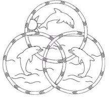 Mandala Hermosos delfines - Dibujos para Colorear y Pintar - Dibujos para colorear MANDALAS - Dibujos de MANDALAS DE ANIMALES para colorear