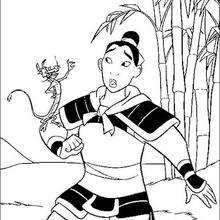 Dibujos para colorear MULAN - Dibujos para colorear DISNEY - Colorear